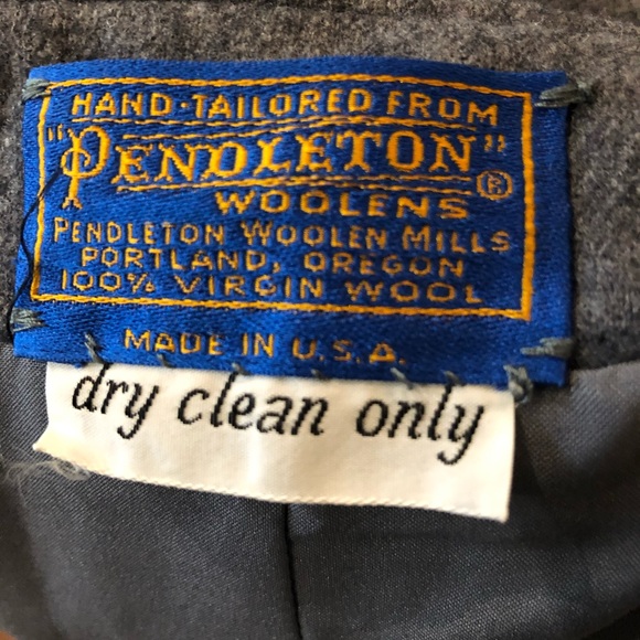Vintage Pendleton oversized blazer gray wool women’s suit jacket - Picture 2 of 9